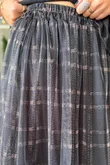 Enid Plaid Tulle Midi Skirt Black
